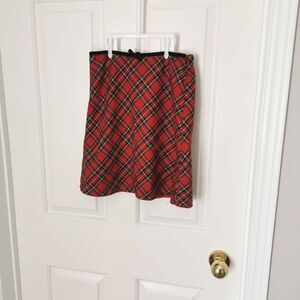 3/$20 The childrens place Christmas plaid skirt girls size 10